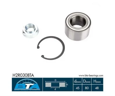 Подшипник колеса, комплект BTA H2R030BTA
