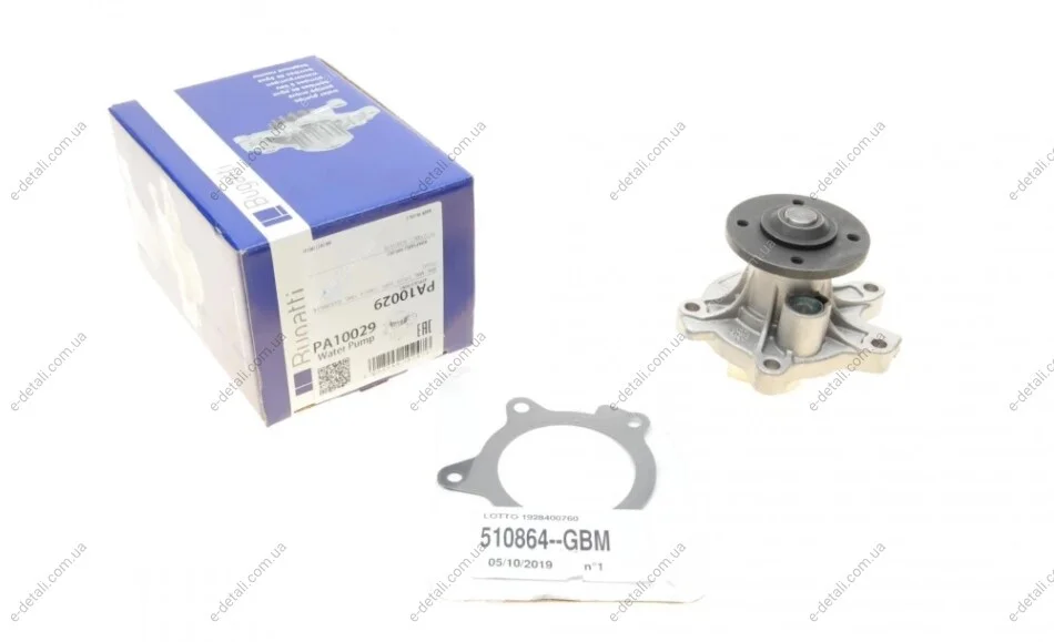 Помпа воды Mini Mini 1.4d 03-06/Toyota Corolla 1.4D-4D 04-08/13-18/Auris 1.4D-4D 13-18 (R/B) (6 лоп) BUGATTI PA10029 (фото 1)