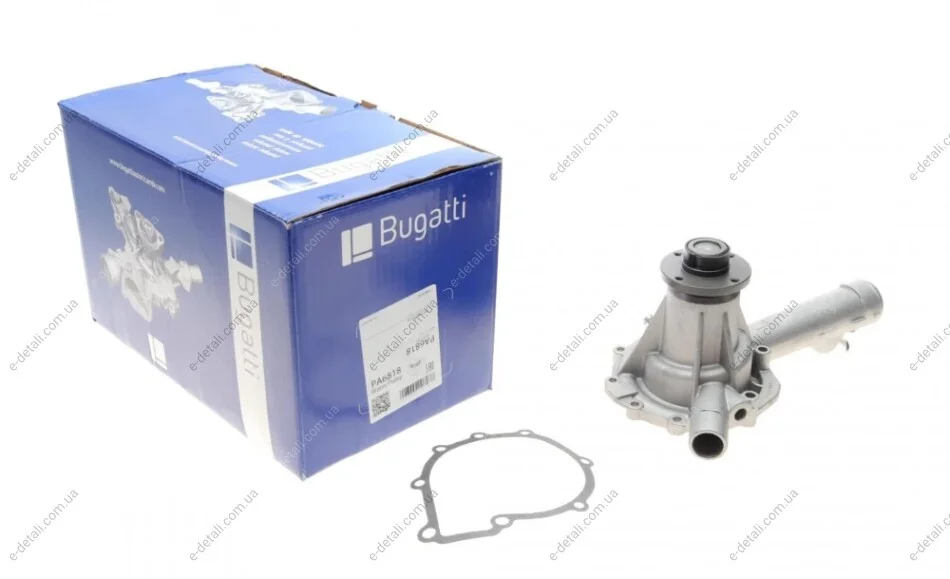 Помпа воды MB C-class (W202)/E-class (W210)/CLK (C208)/SLK (R170) 2.0/2.3 95-03 (B/B) (4 лоп) (M111) BUGATTI PA6818 (фото 1)