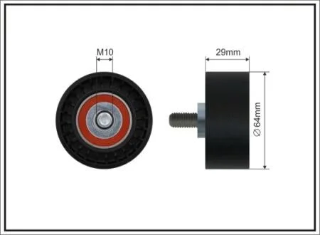 Ролик натяжной (64хM10х)29) CAFFARO 1308