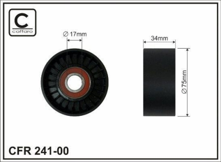 Ролик обводной пас поликлиновый CAFFARO 24100 (фото 1)