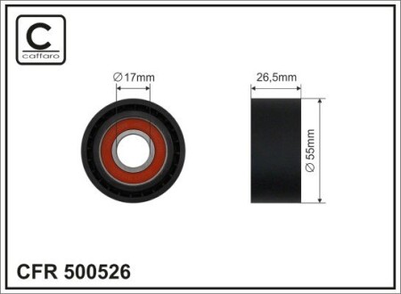 Tensioner Pulley CAFFARO 500526