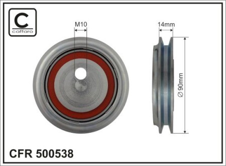 Ролик паску приводного 90x10x14 CAFFARO 500538