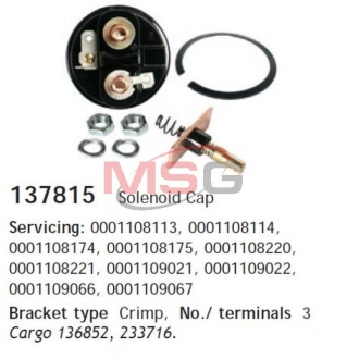 Кришка втягуючого реле CARGO 137815