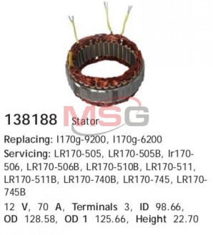 Статор генератора CARGO 138188