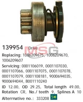 Бендикс CARGO 139954