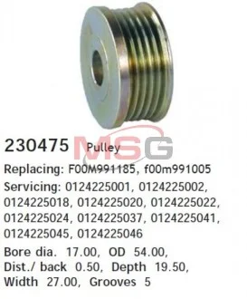 Шкив CARGO 230475