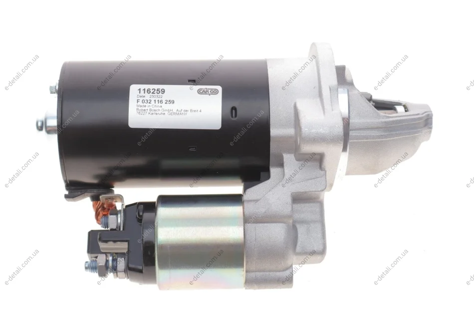Стартер BMW 3 (F30/F80)/4 (F33/F83) 12-18 N20 (12V/2.1kw) (z=11) = 116259 CARGO F032116259 (фото 1)