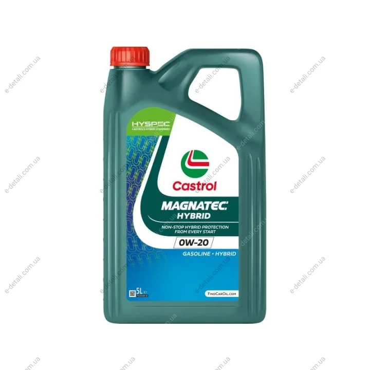 Олива моторна MAGNATEC HYBRID 0W-20 5л CASTROL 0W20 M H 5L (фото 1)