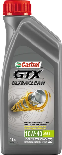 Масло моторное GTX 10W-40 1л CASTROL 10W40 GTX A3B4 1L (фото 1)