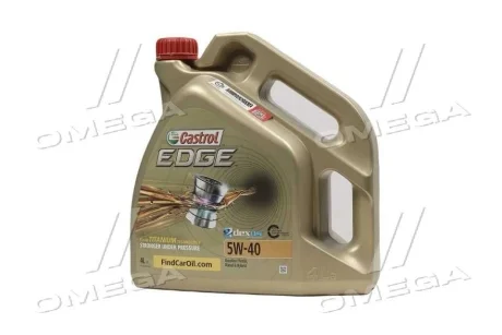 Масло ДВС 5W-40 Castrol EDGE API SN/CF, ACEA C3, GM dexos2, 4л, синт. CASTROL 1535F3
