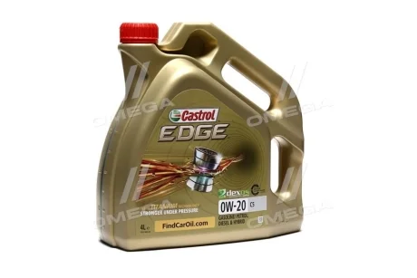 Масло ДВС 0W-20 Castrol EDGE API SP, ACEA C5, Meets Chrysler MS 6395, 4л, синт. CASTROL 15CC95