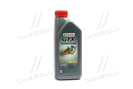 Масло ДВС 10W-40 Castrol GTX ULTRACLEAN API SN, ACEA A3/B4, RN 0700/RN 0710, 1л, п/синт. CASTROL 15DE17