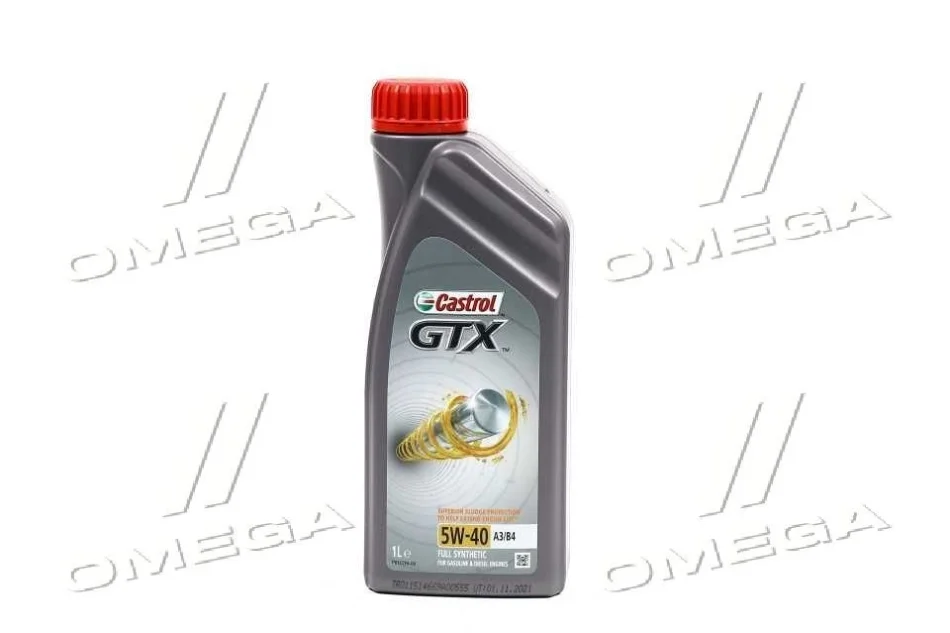 Масло моторное Castrol GTX 5W-40 A3/B4 (Канистра 1л) CASTROL 15E62B (фото 1)