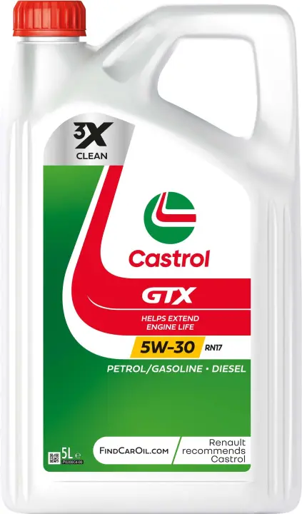 Олива моторна 5W-30 GTX RN17 5L CASTROL 15F6E5 (фото 1)