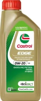 Масло ДВС 0W-20 Castrol EDGE API SP, ACEA C5, Meets Chrysler MS 6395, 1л, синт. CASTROL 15F6E6