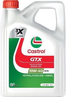 Олива моторна 10W-40 GTX ULTRACLEAN API SP, ACEA A3/B4, RN 0700/RN 0710, 4л, н/синт. CASTROL 15F8FD