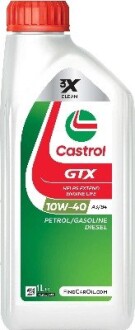 Олива моторна GTX 10W-40 A3/B4 (Каністра 1л) CASTROL 15F8FE