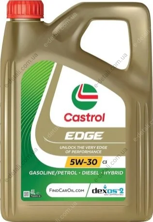 Масло моторное EDGE 5W-30 C3 4л CASTROL 5W30 E C3 4L (фото 1)
