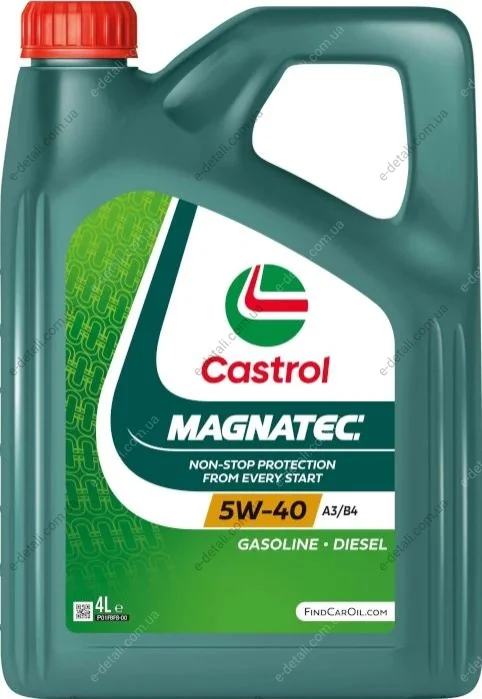Масла моторные MAGNATEC 5W-40 A3/B4 4л CASTROL 5W40 M A3/B4 4L (фото 1)