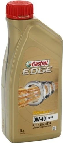 1л EDGE Titanium 0W-40 A3/B4 олива синт. ACEA A3/B3, A3/B4, API SN/CF, Meets Ford WSS-M2C937-A, MB 229.3 / 229.5, Porsche A40, VW 502 00 / 505 00 CASTROL EDG04B4-12X1 (фото 1)