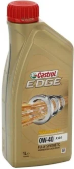 1л EDGE Titanium 0W-40 A3/B4 олива синт. ACEA A3/B3, A3/B4, API SN/CF, Meets Ford WSS-M2C937-A, MB 229.3 / 229.5, Porsche A40, VW 502 00 / 505 00 CASTROL EDG04B4-12X1