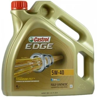 4л EDGE Titanium 5W-40 олива синтетичн. ACEA C3 API SN/CF, GM dexos2, FIAT 9.55535-S2, Ford WSS-M2C917-A, MB 229.31,229.51,226.5, Renault RN 0700 / RN 0710, VW 505 00/ 505 01, BMW LL-01 CASTROL EDGE540-4X4