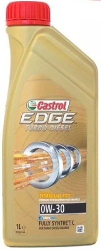 1л EDGE Turbo Diesel 0W-30 олива синтетична. SN ACEA C3 Dexos 2 MB 229.31/229.51, Renault RN 0700/RN 0710 CASTROL EDGTD03-12X1 (фото 1)