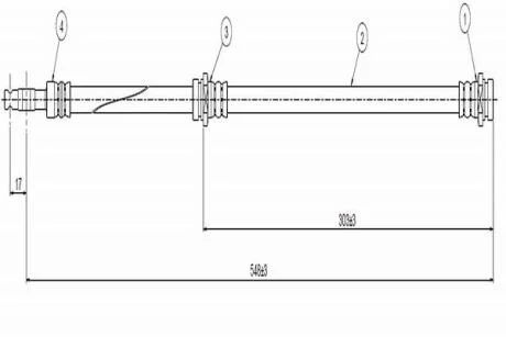 CAVO MAZDA Шланг тормозной передн. 626 -91 Cavo C800 214A