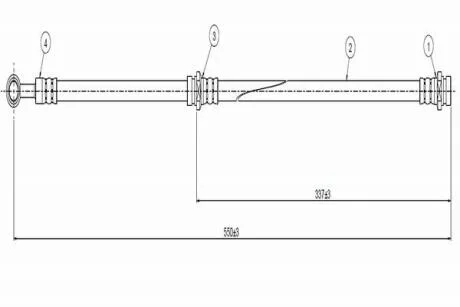 CAVO NISSAN шланг гальмівний передній Sunny -86, Cherry -86 Cavo C800 393A