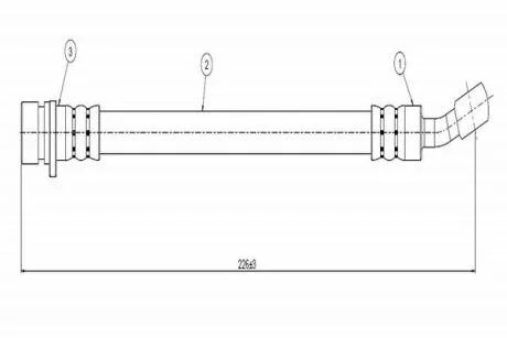 CAVO HONDA шланг гальмівний задн. Accord 93- Cavo C800 449A