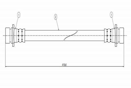 HONDA шланг гальмівний задн.HR-V 99- Cavo C800 688A