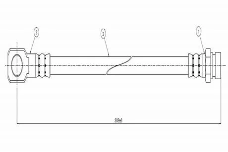 CAVO DB шланг гальмівний передн. MB 100 87- Cavo C900 007A