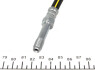 Шланг тормозной (передний) MB Vito (W639) 03- (605mm) (М10x1mm) Cavo C900 673A (фото 2)