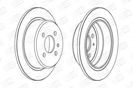 BMW диск гальмівний задній E30 316/325 82-94 (258*10) CHAMPION 561132CH