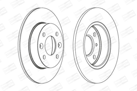 RENAULT диск гальмівний передній R 5911 238X8 CHAMPION 561257CH