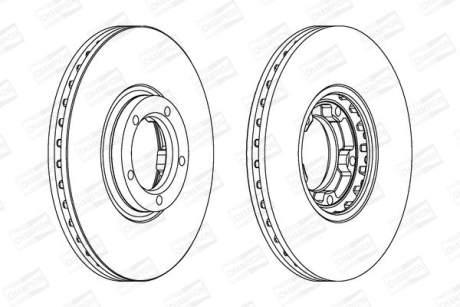 FORD диск гальмівний передній Transit 94- CHAMPION 561625CH