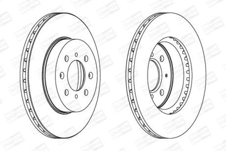 HONDA диск гальмівний передній (262mm)Civic 94-,CRX,Rover CHAMPION 561630CH