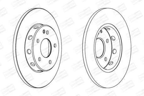 DB диск гальмівний перед. W202 93- CHAMPION 561696CH