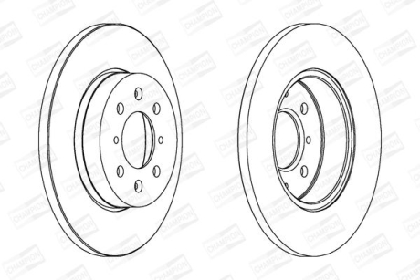 ROVER диск гальмівний передній 200,400 1.4/2.0 90- CHAMPION 562082CH
