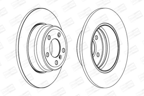 Диск гальмівний CHAMPION 562135CH-1