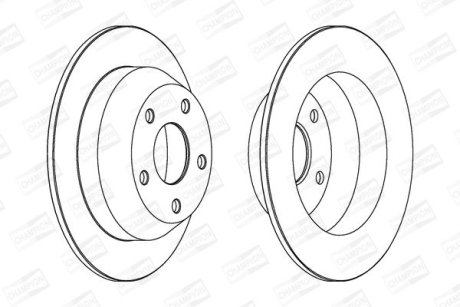 JEEP диск гальмівний задн.Grand Cherokee 99- CHAMPION 562148CH (фото 1)