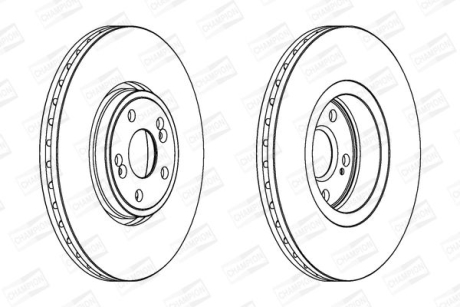 RENAULT диск гальмівний передн. Espace IV,Vel Satis 06- CHAMPION 562187CH-1