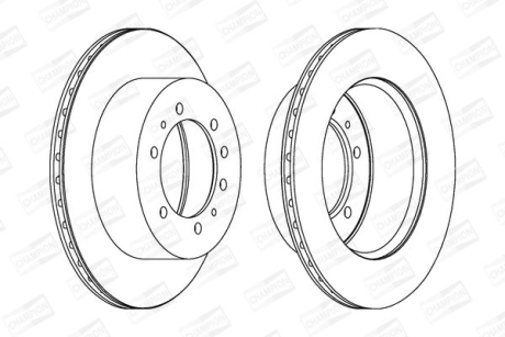 Диск тормозной задний Nissan Patrol Gr V (Y61, Gr) (99-07) CHAMPION 562223CH-1
