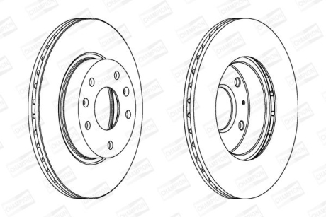LANDROVER диск гальмівний передн.Freelander 00- CHAMPION 562225CH