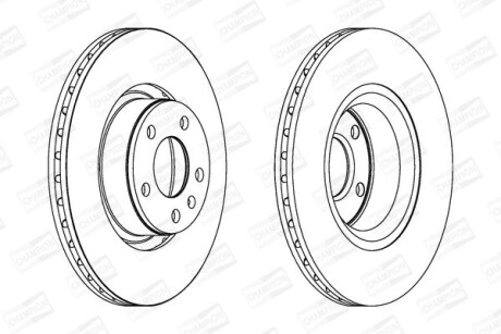Диск гальмівний CHAMPION 562271CH