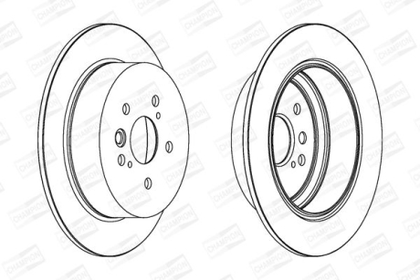 TOYOTA диск гальмівний задн.Rav 4 II 00- CHAMPION 562288CH
