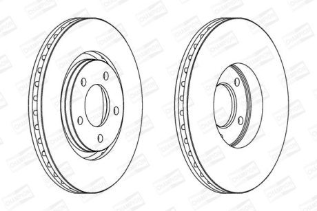 CHRYSLER диск гальмівний передн.&quot;16&quot; Voyager 00 - CHAMPION 562292CH