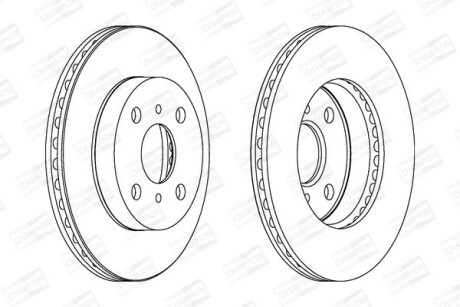 Диск гальмівний CHAMPION 562443CH