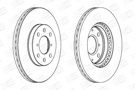 Диск гальмівний CHAMPION 562456CH
